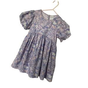 Nordstrom Purple Floral Toddler Girls Dress Size 4 spring easter